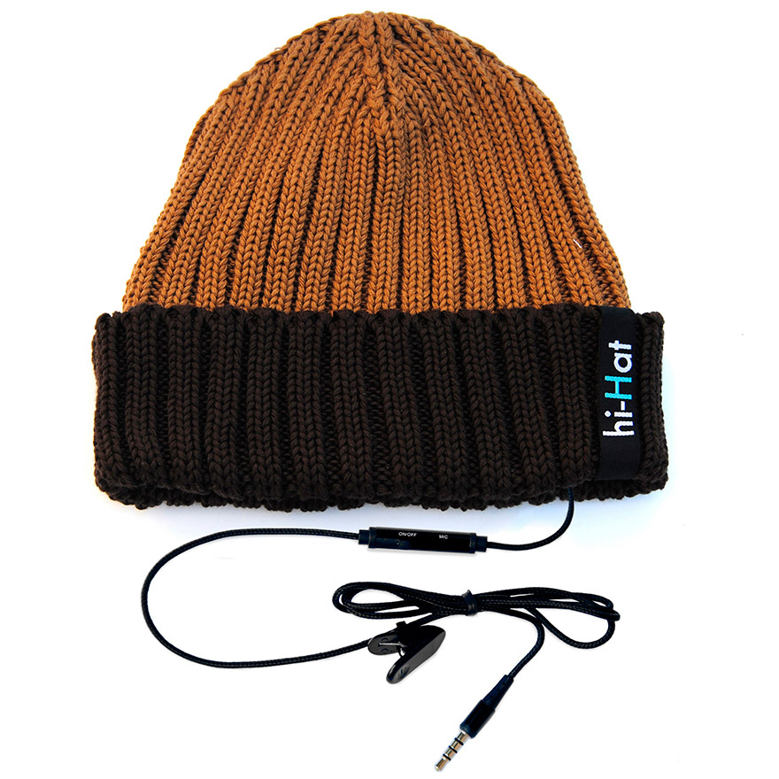 hi-Hat Шапка со встроенной гарнитурой (светло-коричневая/темно-коричневая)