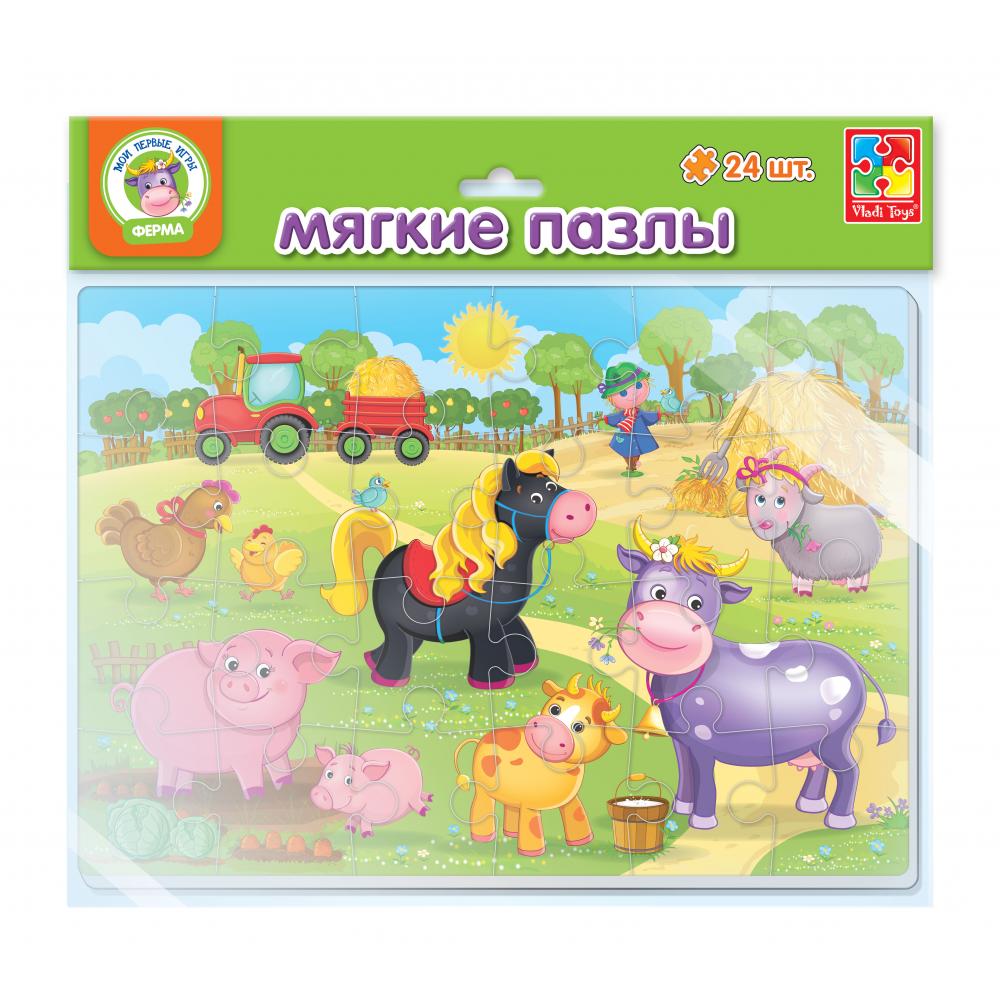 VT1102-14 Мягкие пазлы Ферма А4 24 элемента