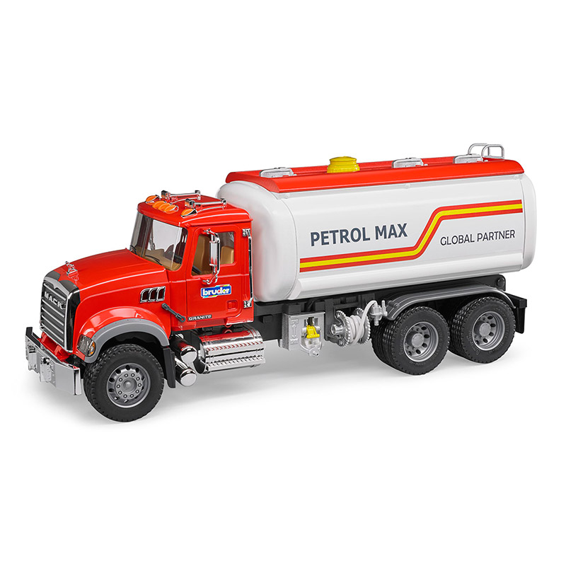 02-827 Игрушка Bruder Бензовоз MACK, красная кабина