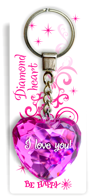 17 Брелок сердечко "I love you!"