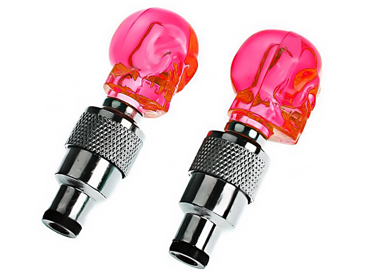 M4460 Светящиеся колпачки на ниппель Череп (красный)