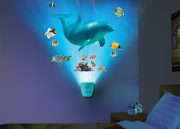 2186 Интерактивный настенный проектор "Путешествие с дельфином"