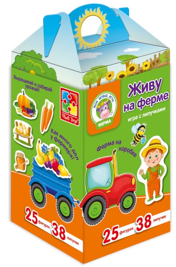 VT1312-01 Игра с липучками "Живу на ферме"