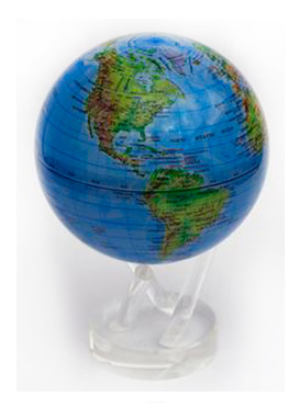 MG-45-BGE Глобус МОБИЛЕ d12 см с общегеографической картой Мира, с меридианами