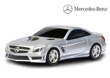 LF19276 Мышь для компьютера "Автомобиль" Mercedes (серебряный)