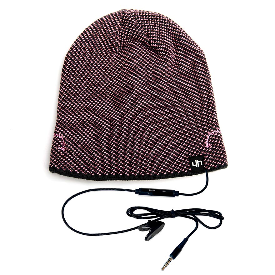 hi-Head Шапка со встроенной гарнитурой (розовая/светло-серая)