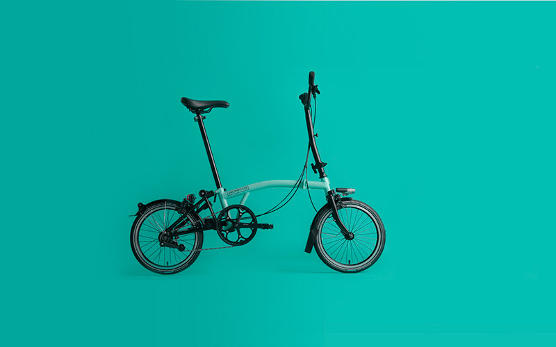 Складной велосипед Brompton H6L Black Edition, Turkish Green (бирюзовый)