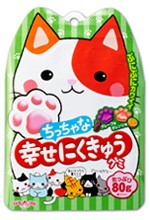 228089 Мармелад жевательный "Кошачьи лапки" SENJAKU, Виноград и апельсин  80гр.