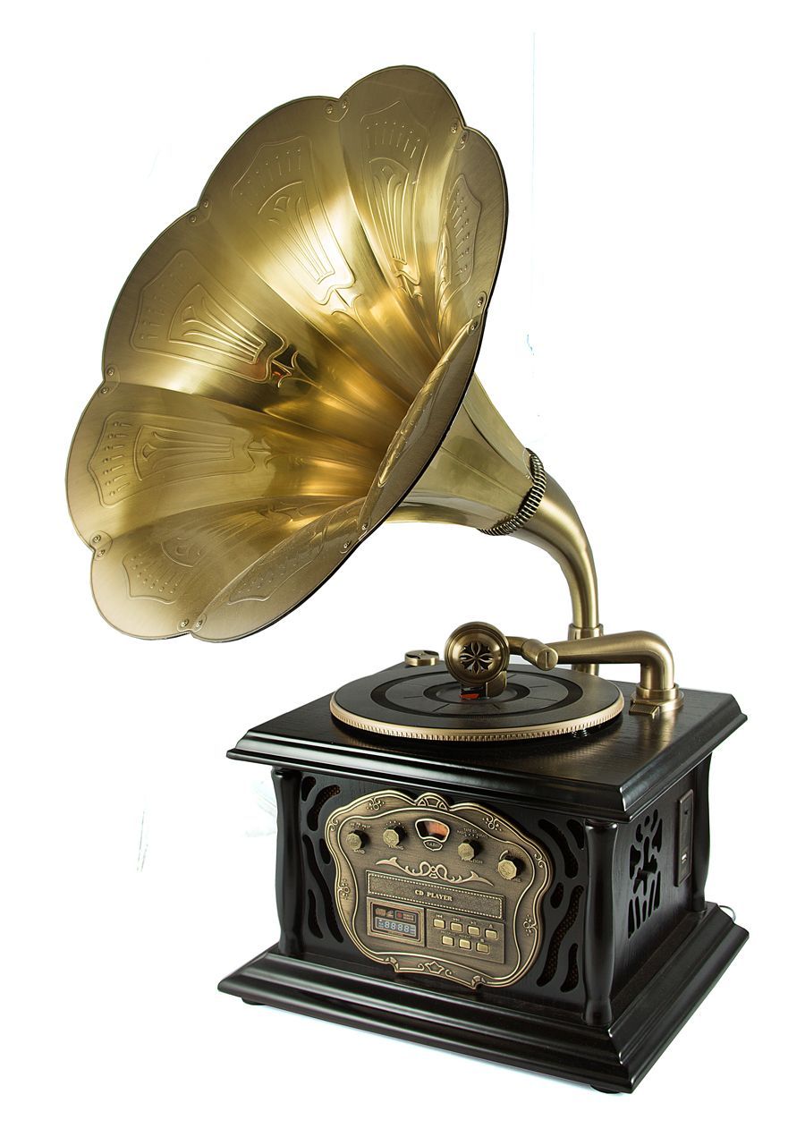 AR-98822 Музыкальный центр-ретро «Граммофон» (с пультом)+ воспроизведение кассет