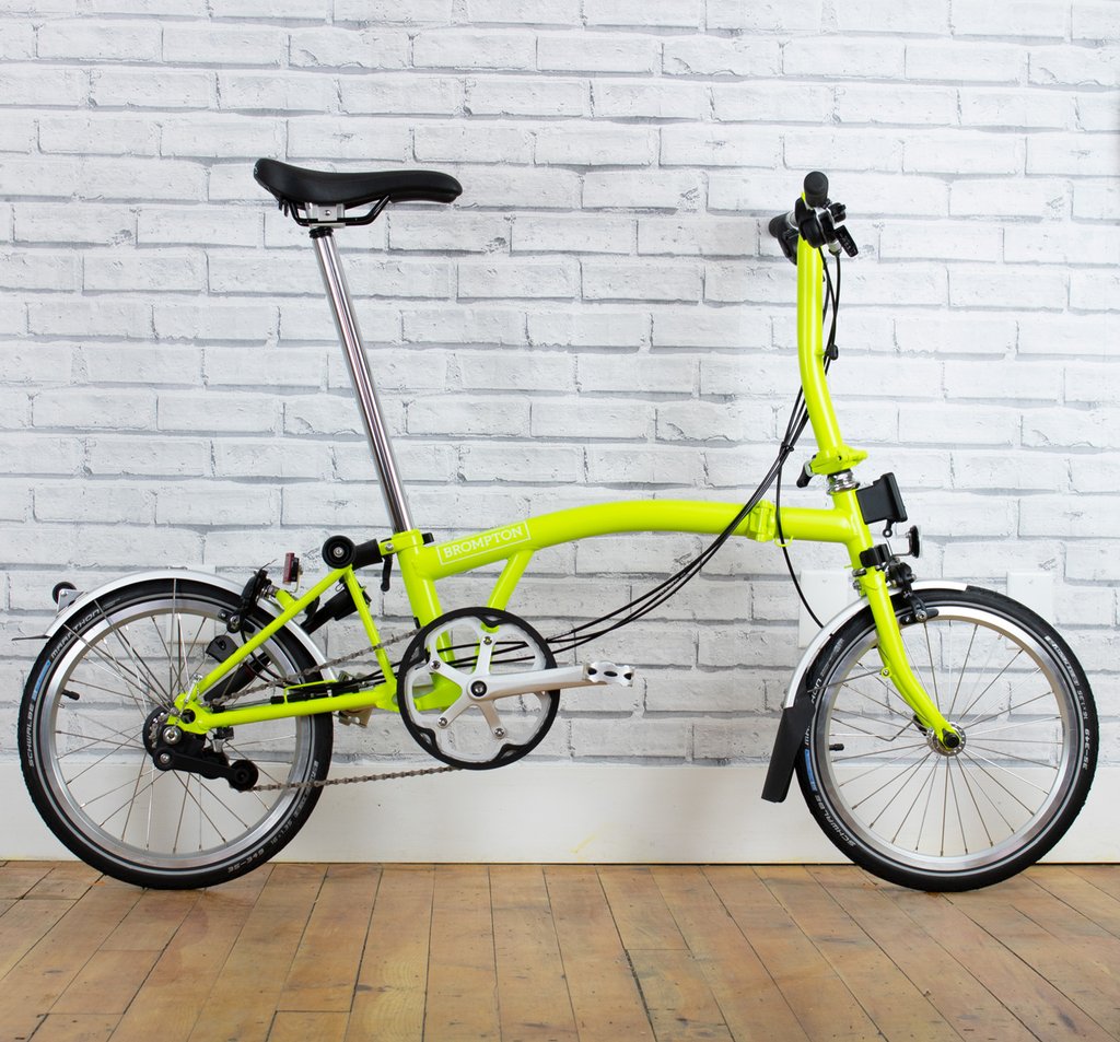 Складной велосипед Brompton S3L, цвет: Lime Green (желто-зеленый)